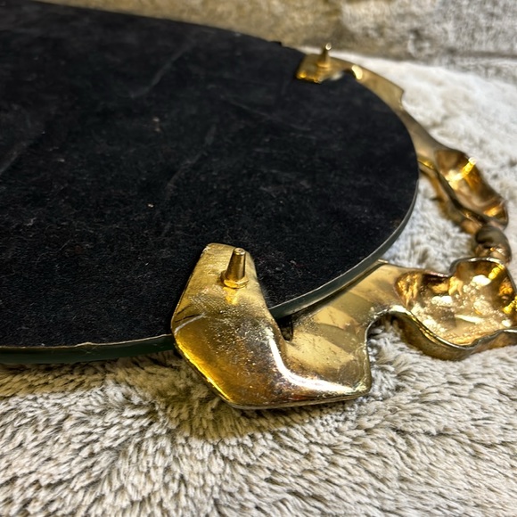 Vintage Godinger 1988 Large Bow Handle Oval Mirrored Tray - Picture 5 of 9